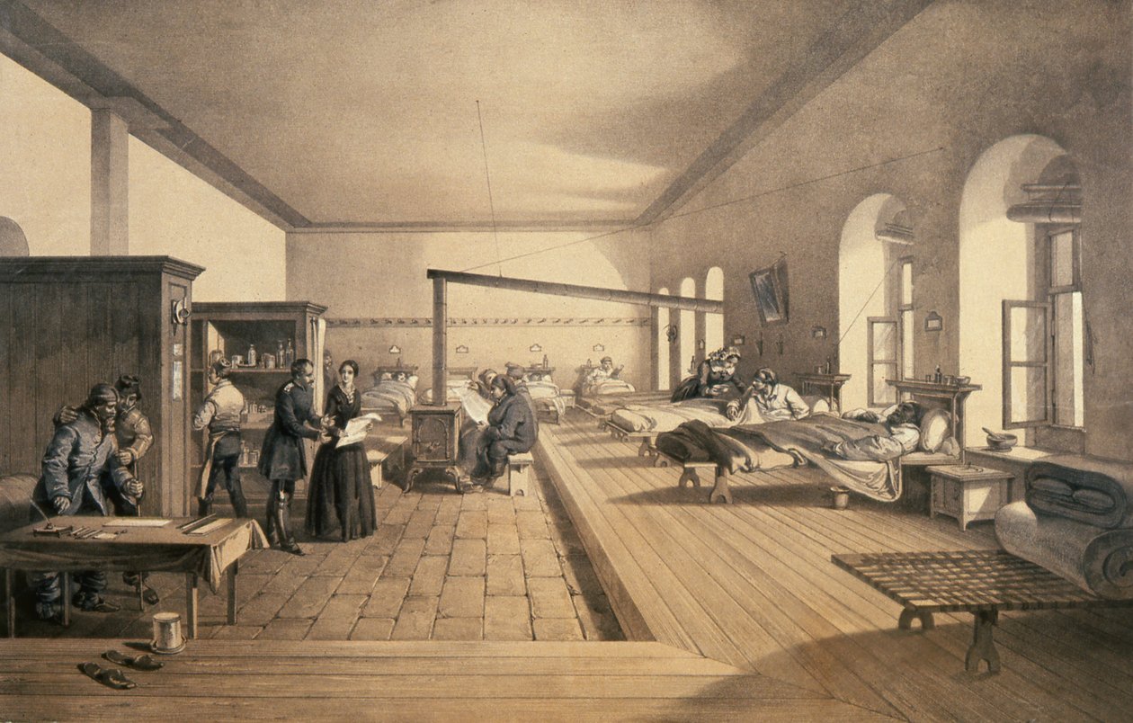 Einer der Krankensäle des Krankenhauses in Scutari, 1856 von William Crimea Simpson