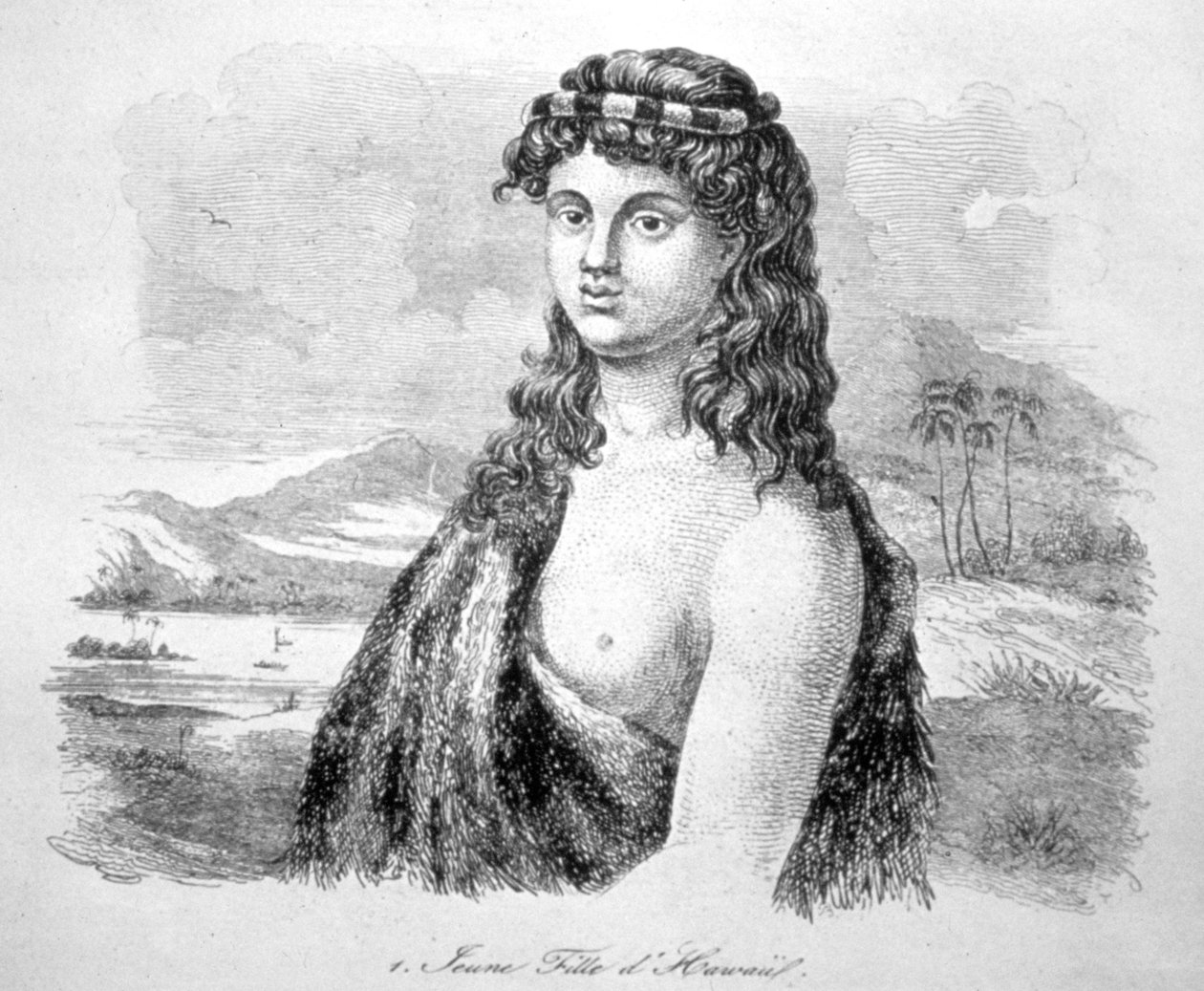 Junges Mädchen von der Insel Hawaii, ca. 1824 von William Dampier