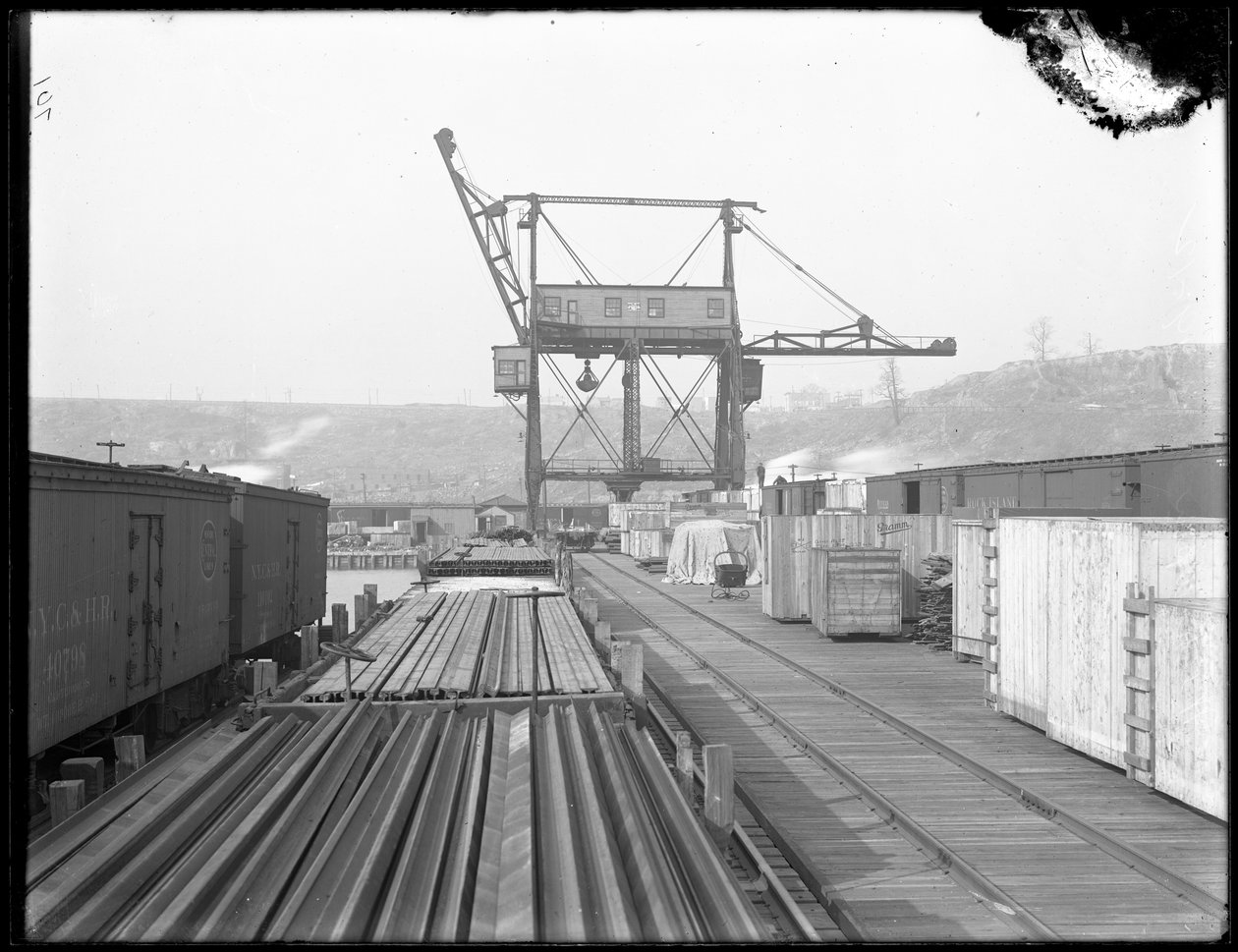 Reisender Direktlader bei der West Shore Rail Road, Weehawken, New Jersey, 1912 von William Davis Hassler