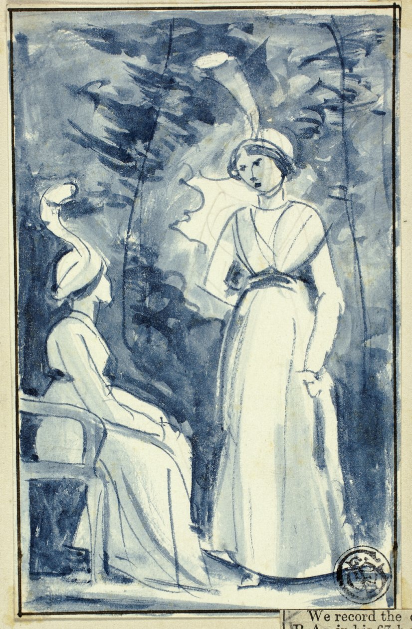 Zwei Frauen in Kleidung des späten 18. Jahrhunderts von William Edward Frost