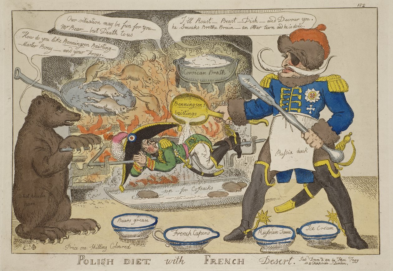 Polnische Diät mit französischem Dessert von William Elmes, veröffentlicht am 8. Dezember 1812 von William Elmes