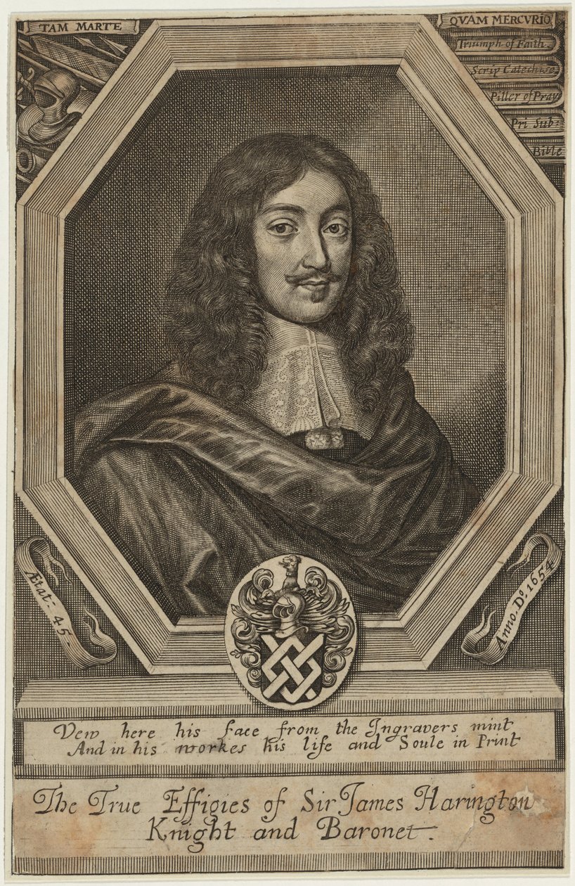 Sir James Harrington, Baronet von William Faithorne