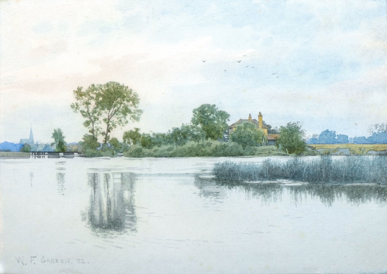 Über die Ouse zu Hemingford Abbots von William Garden Fraser