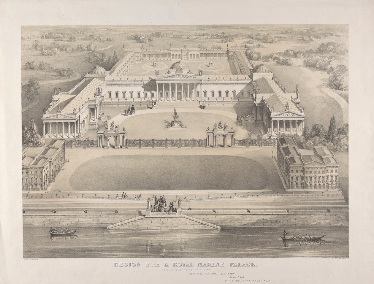 Brighton, Entwurf für einen königlichen Marinepalast, der errichtet werden soll von William Gauci