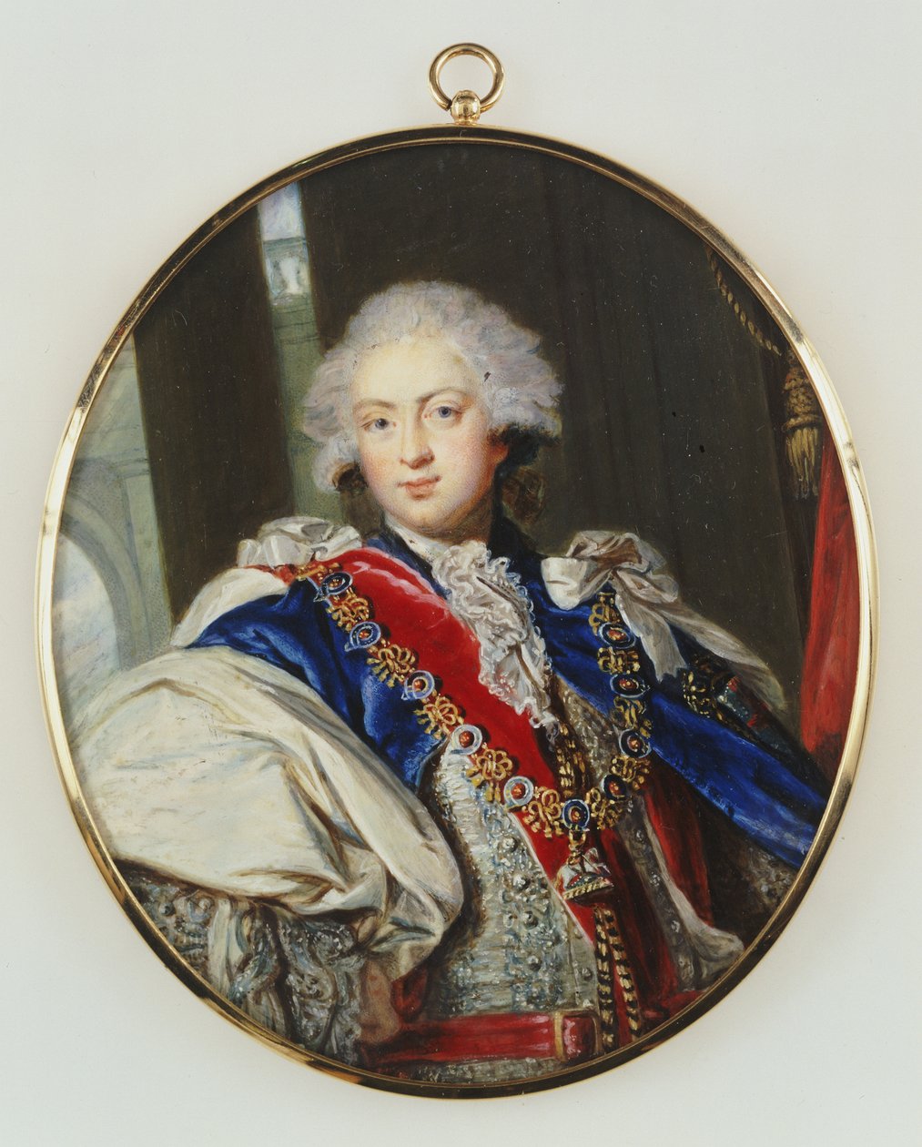 S.K.H. Friedrich, Herzog von York, Dreiviertellänge, Frontalansicht, in der Regalia des Hosenbandordens von William Grimaldi