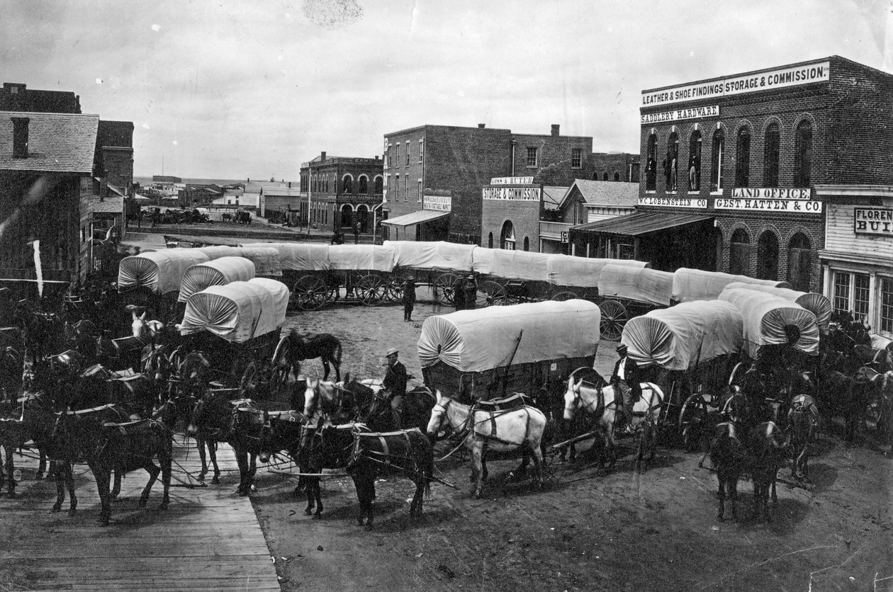 David Bruce Powers Zug von Leavenworth in Denver, 1868 von William Gunnison Chamberlain