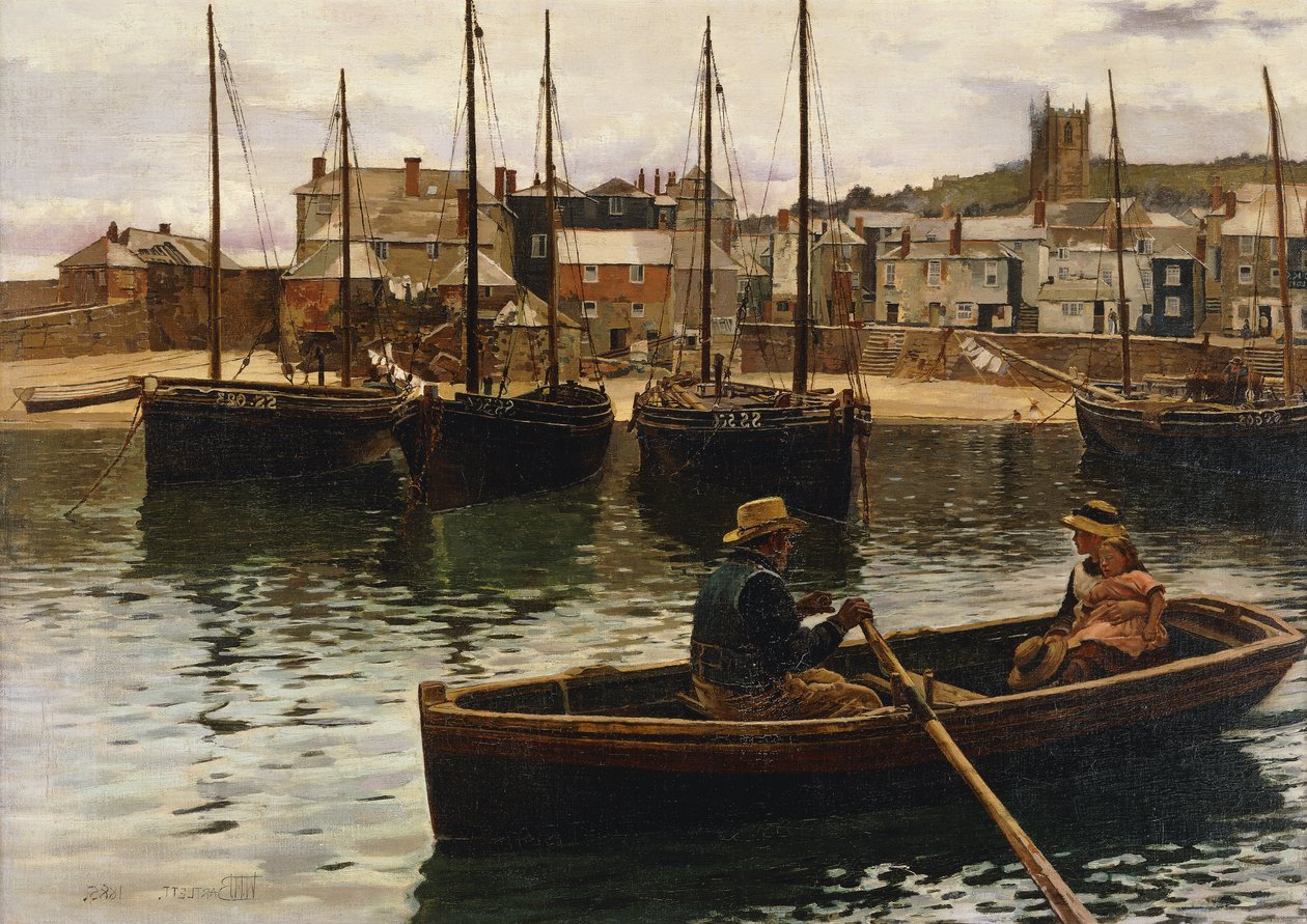Der Hafen, St. Ives, Cornwall, 1885 von William H. Bartlett