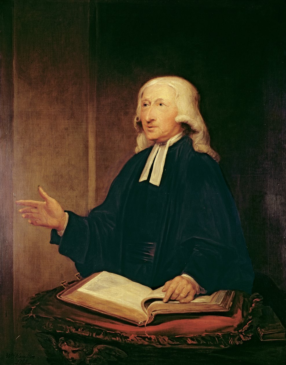 Porträt von John Wesley (1703-1791), 1788 von William Hamilton