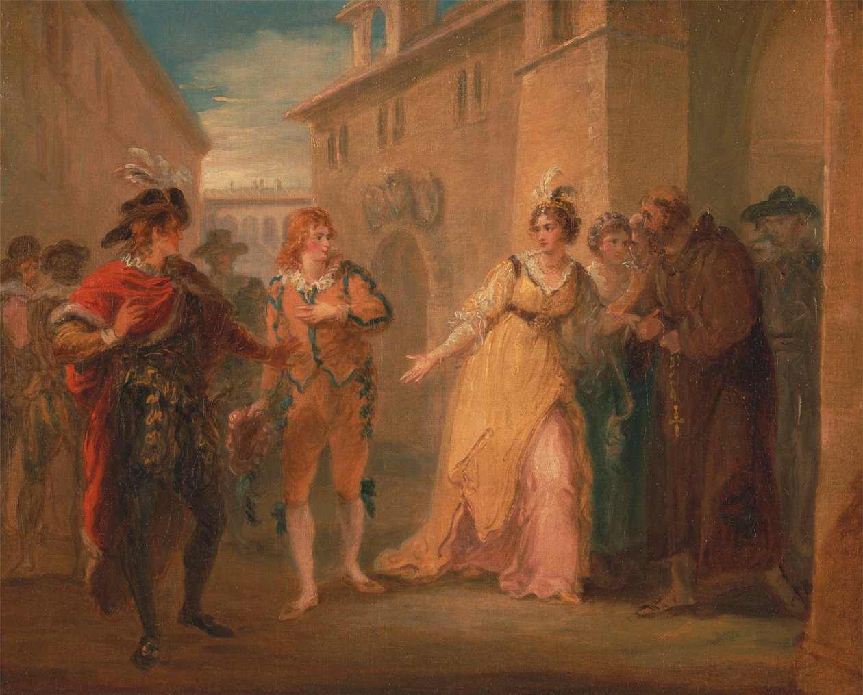 Die Offenbarung von Olivias Verlobung, aus "Was ihr wollt," Akt V, Szene i von William Hamilton