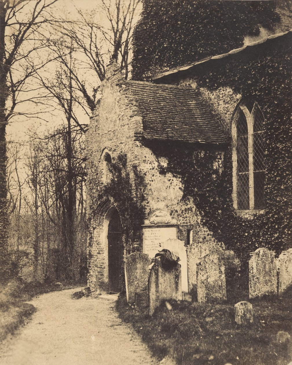 Kirchenvorhalle, Earlham, bei Norwich, 1857 von William Harcourt Ranking