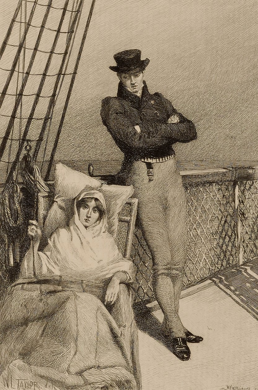Ohne Titel (Paar auf dem Deck eines Schiffes) von William Harry Warren Bicknell