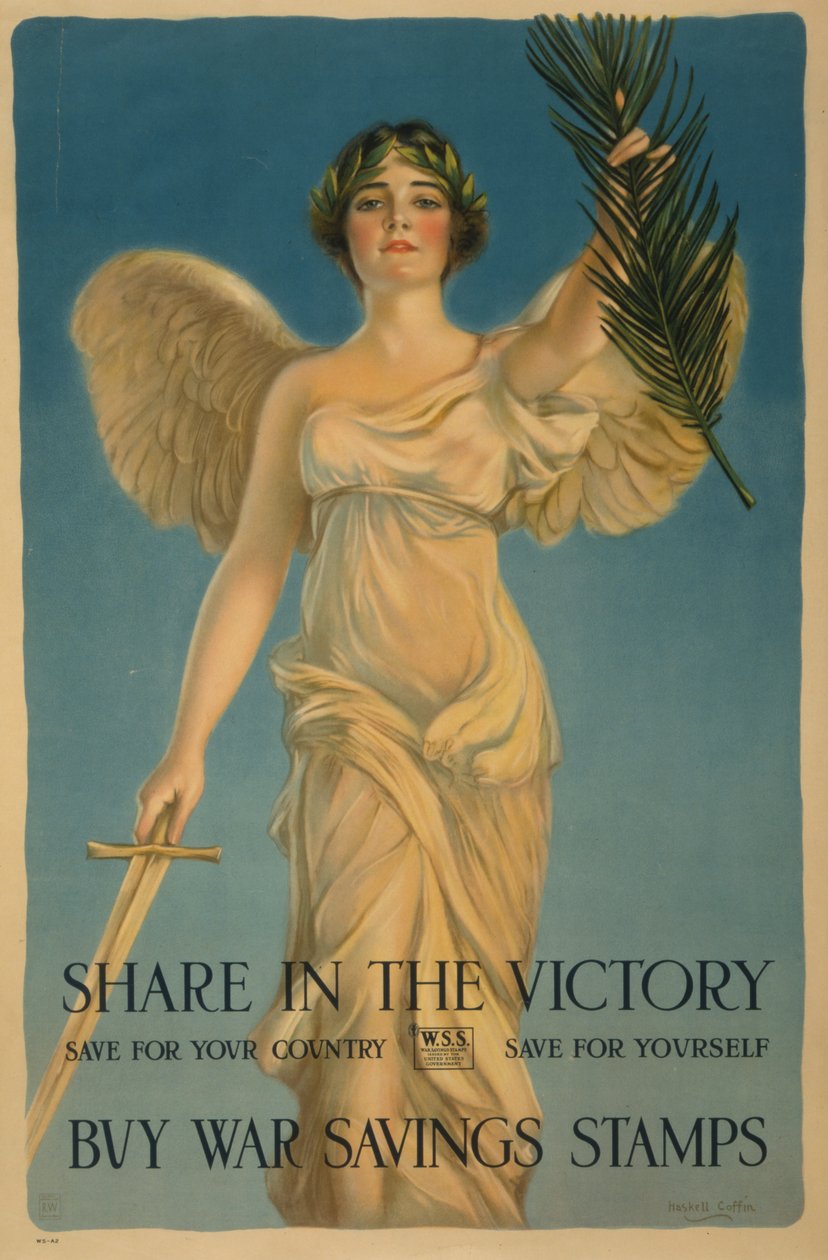 Teile den Sieg, Kaufe Kriegs-Sparmarken, 1. Weltkriegsposter, 1918 von William Haskell Coffin