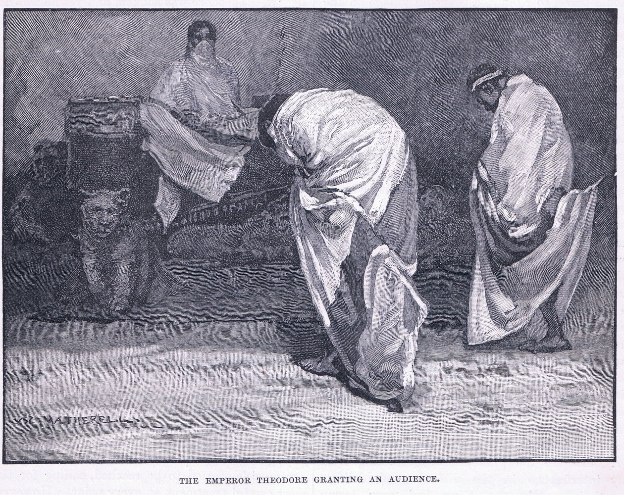 Der Kaiser Theodor gewährt eine Audienz von William Hatherell
