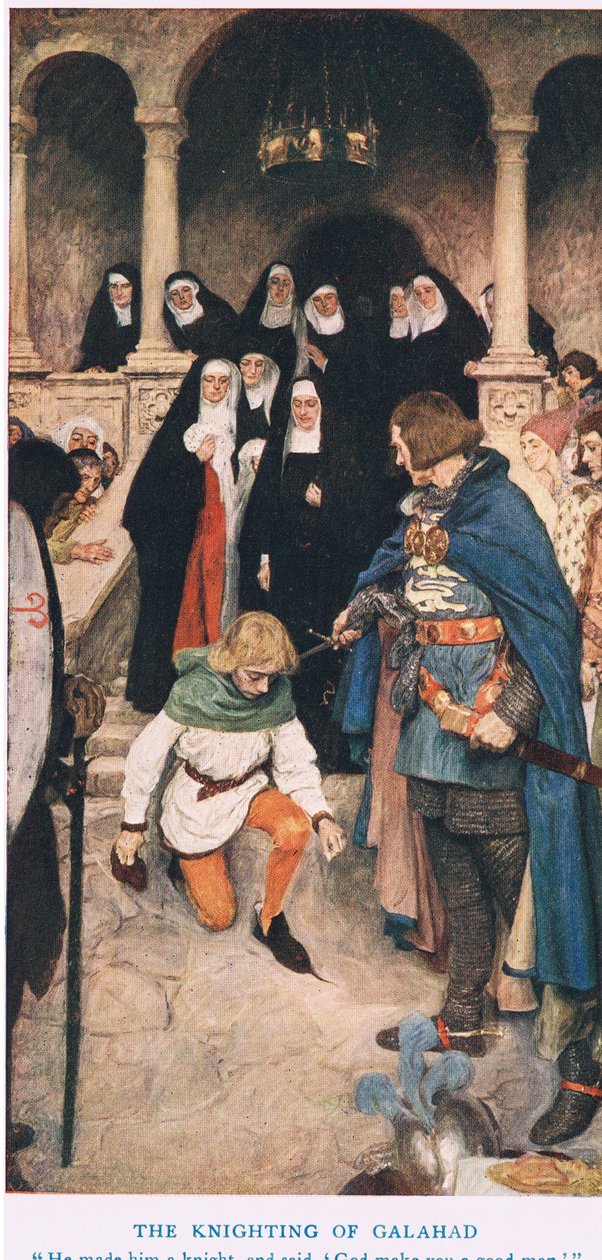 Die Ritterschlagung von Galahad, Illustration aus 