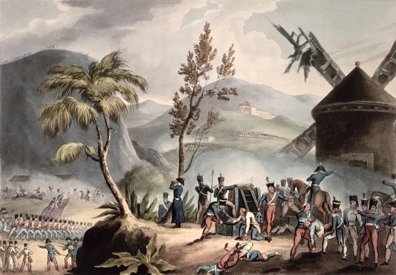 Schlacht von Roleia, 17. August 1808, graviert von Thomas Sutherland (Aquatinta) von William Heath