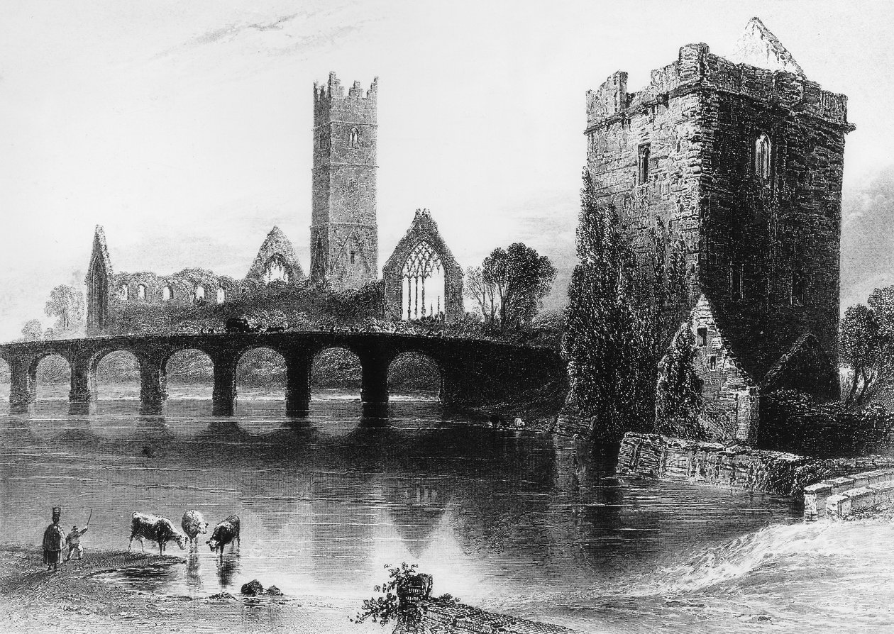 Englische Landschaft, Salon von 1843, nach einem Gemälde von W.H. Bartlett, Stich von J. Cousen von William Henry (after) Bartlett