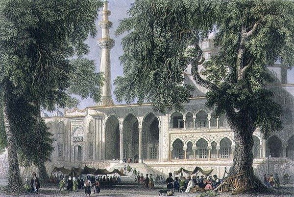 Yeni Djami oder Moschee der Sultana Valide, Istanbul, graviert von J.C. Varrall, ca. 1850 von William Henry (after) Bartlett
