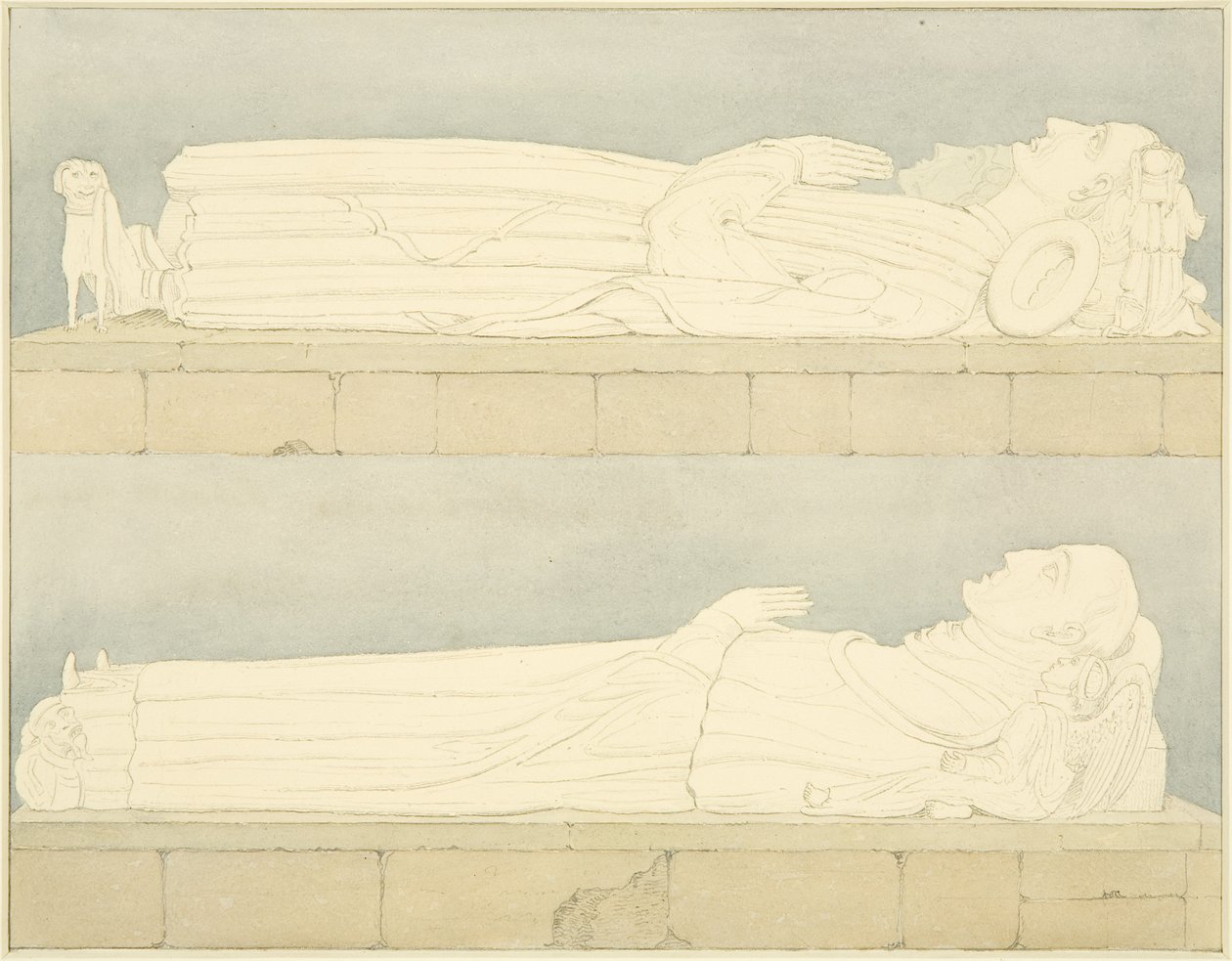 Efigien der Canynges in St. Mary Redcliffe von William Henry Bartlett