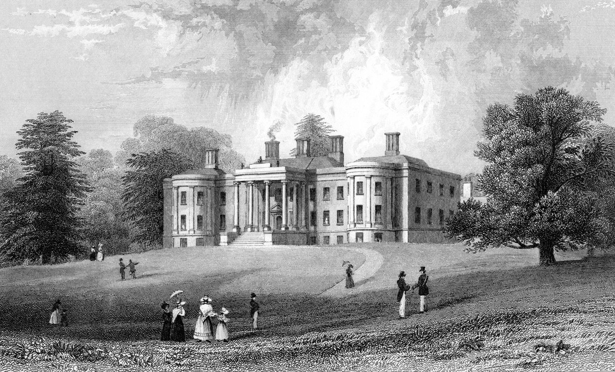 Felix Hall, Essex, graviert von Henry Adlard, 1833 von William Henry Bartlett