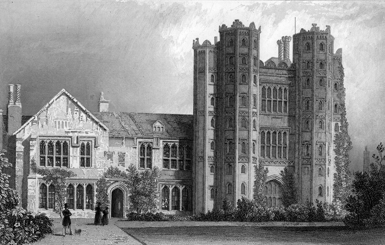 Layer Marney Tower, Essex, graviert von Henry Wallis, 1832 von William Henry Bartlett