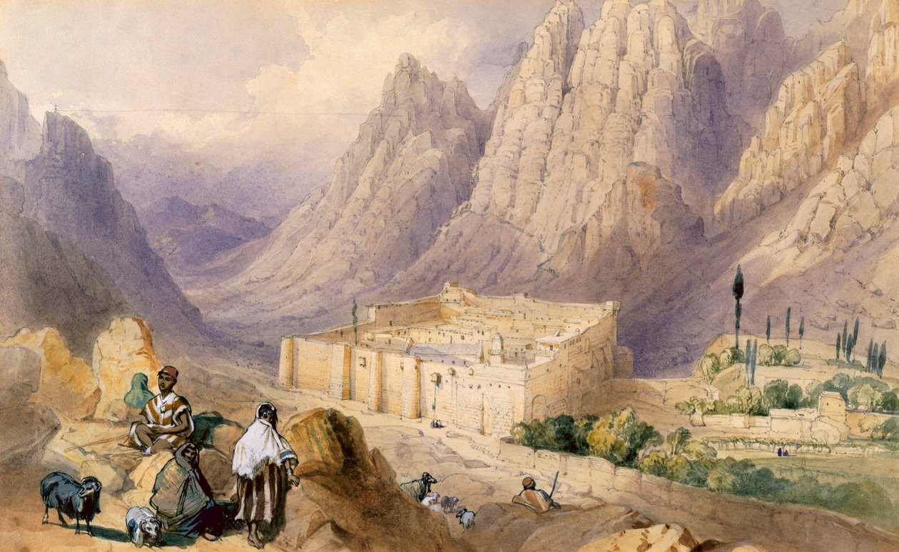Das Kloster St. Katharina, Berg Sinai von William Henry Bartlett