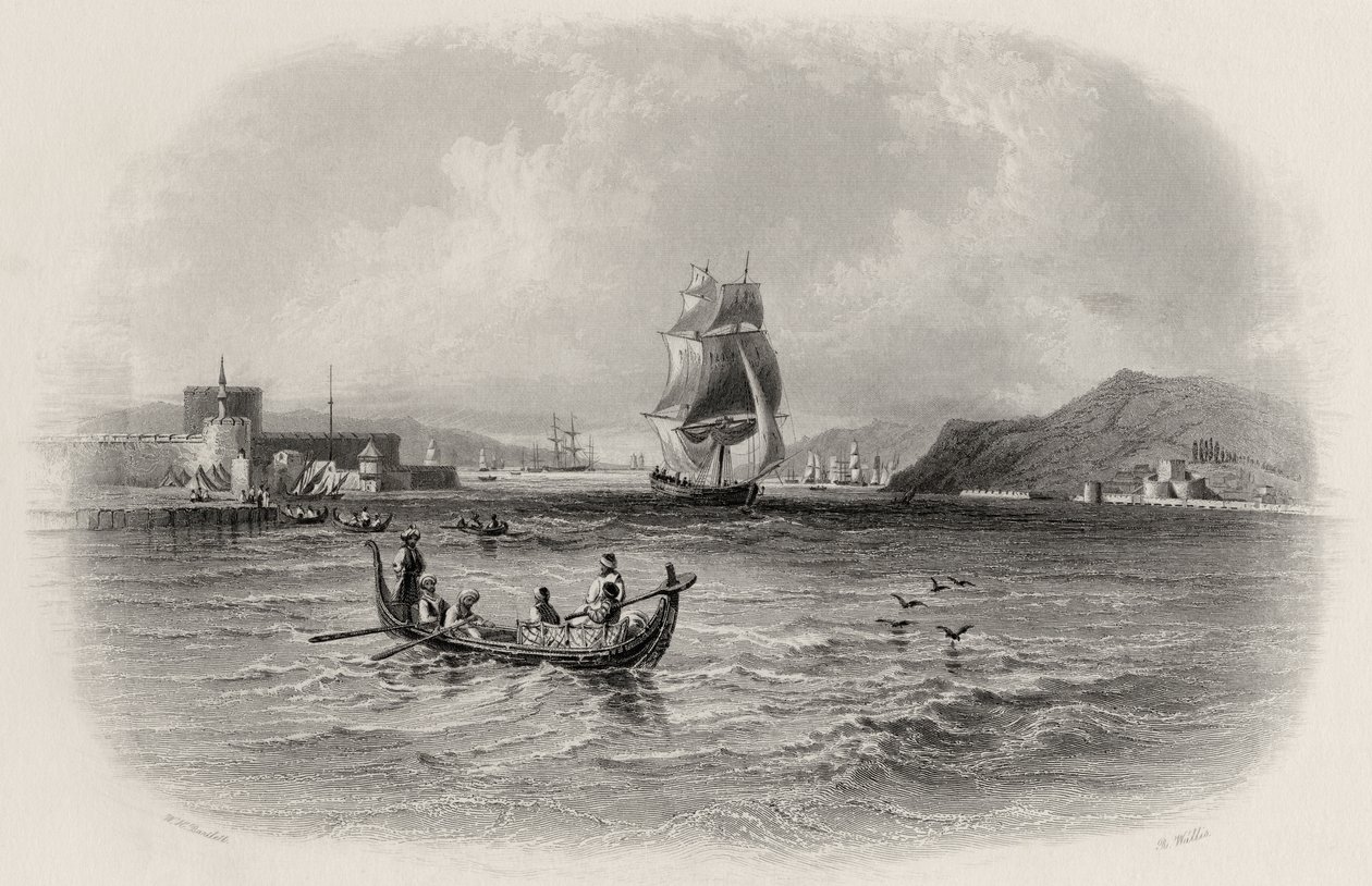 Die Dardanellen, Türkei, graviert von R. Willis von William Henry Bartlett