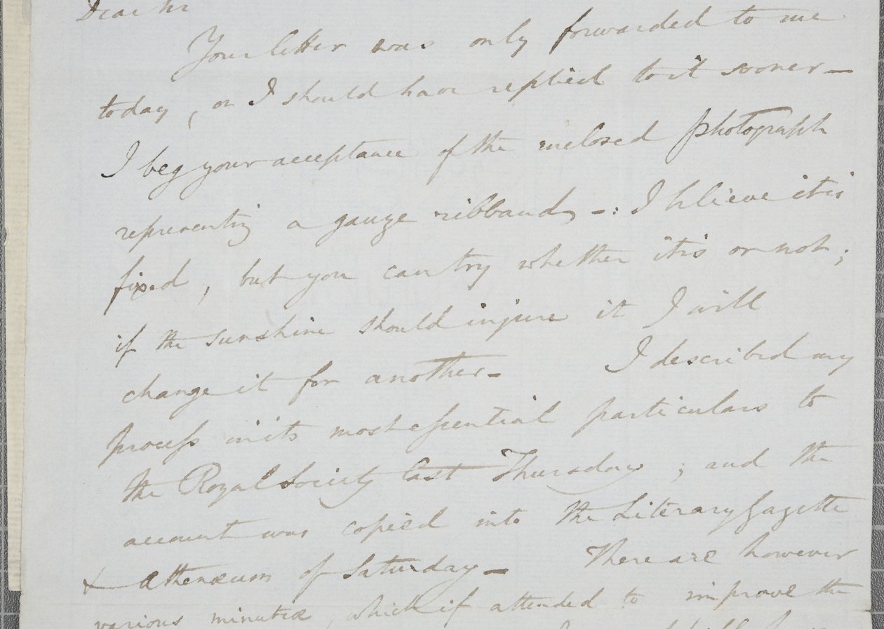 Signierter Brief von William Henry Fox Talbot an James David Forbes, 1839 von William Henry Fox Talbot