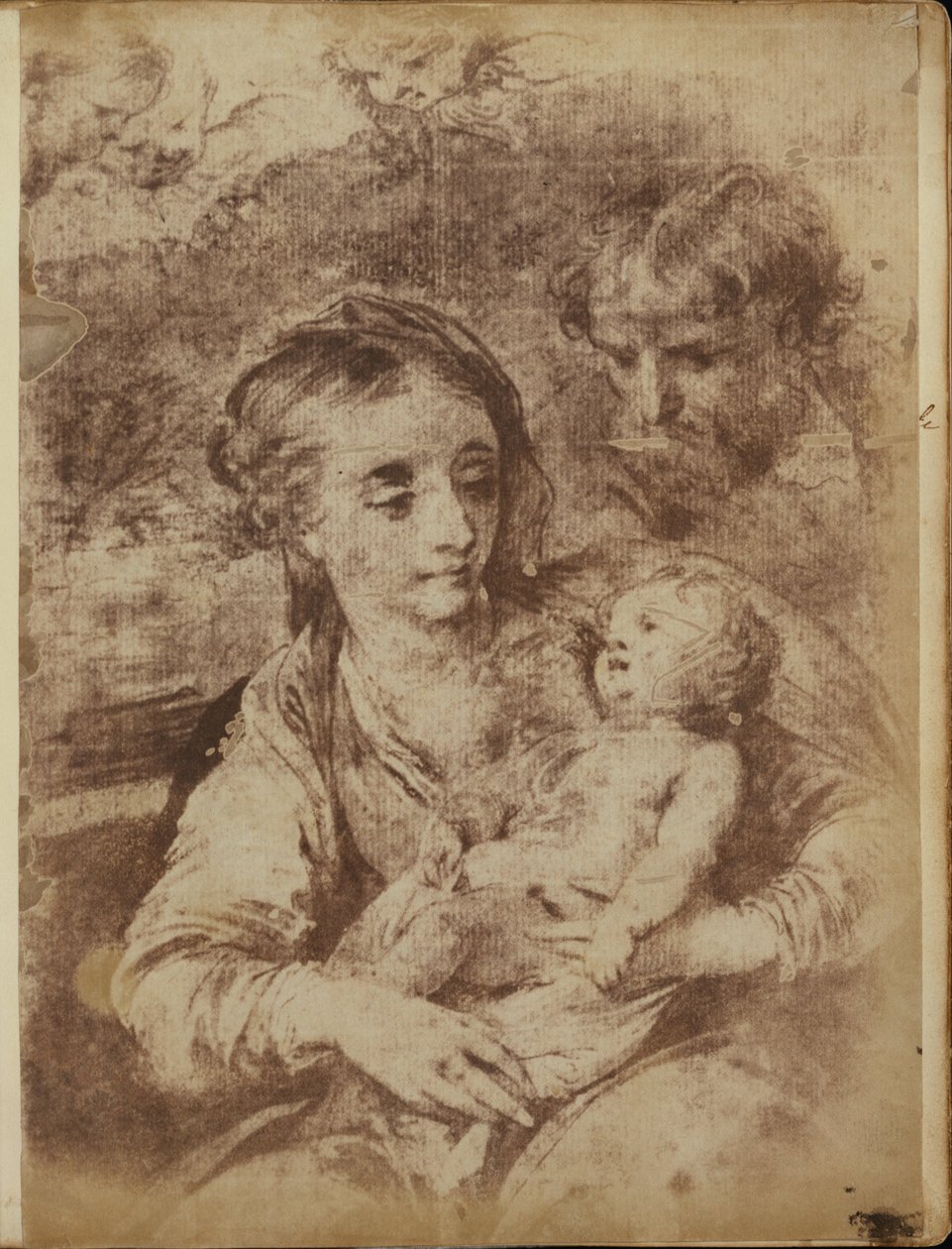 Die Heilige Familie mit drei Cherubim von William Henry Fox Talbot