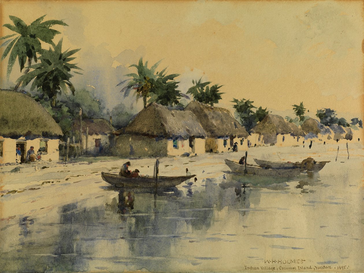 Indisches Dorf, Cozumel-Insel, Yucatan von William Henry Holmes