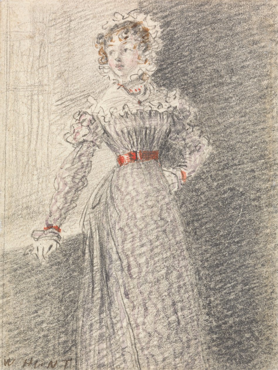 Mädchen mit rotem Gürtel von William Henry Hunt