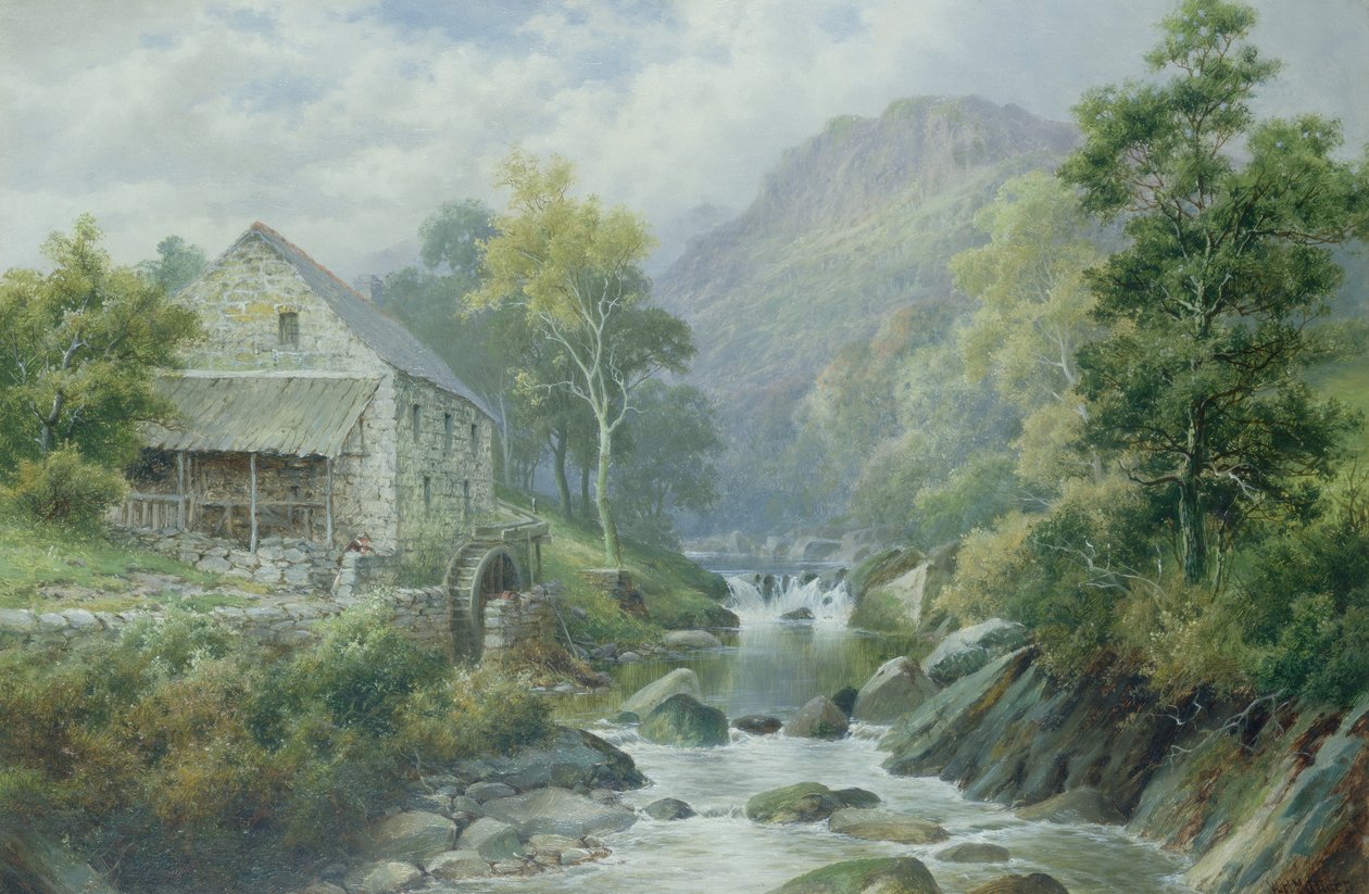Alte stillgelegte Mühle, Dolgelly von William Henry Mander