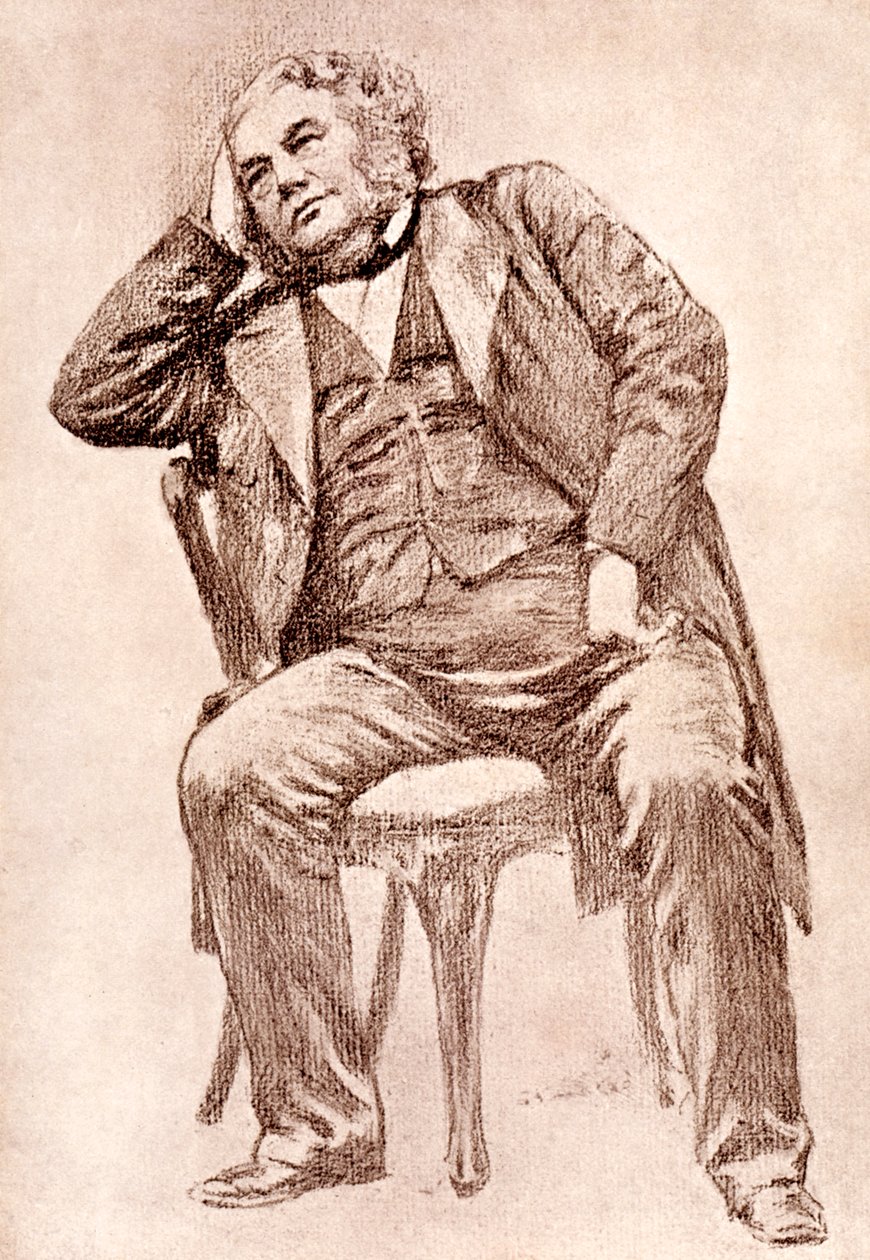 Mark Lemon, Herausgeber des Punch-Magazins im 19. Jahrhundert, 1909 von William Henry Margetson