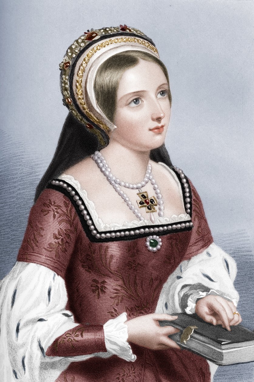 Catherine Parr 1512-1548, die sechste Frau von König Heinrich VIII., 1851 von William Henry Mote
