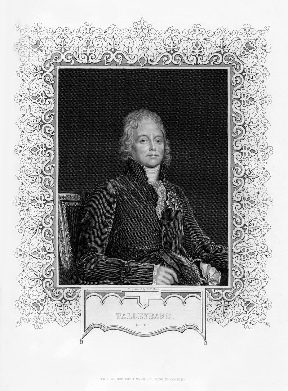 Charles Maurice de Talleyrand-Perigord, französischer Diplomat, 19. Jahrhundert von William Henry Mote