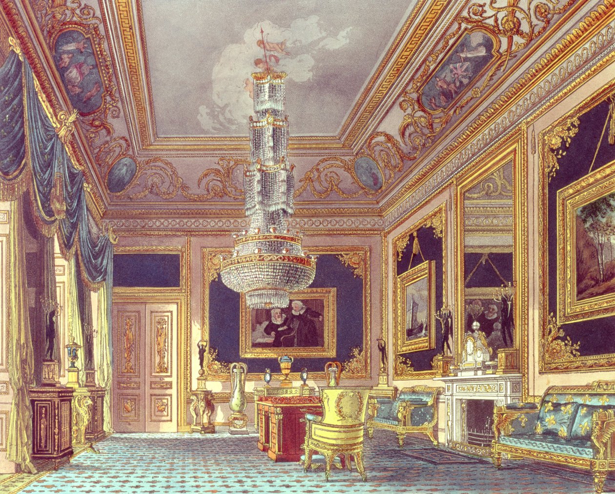 Das Blaue Samtzimmer, Carlton House aus Pynes 