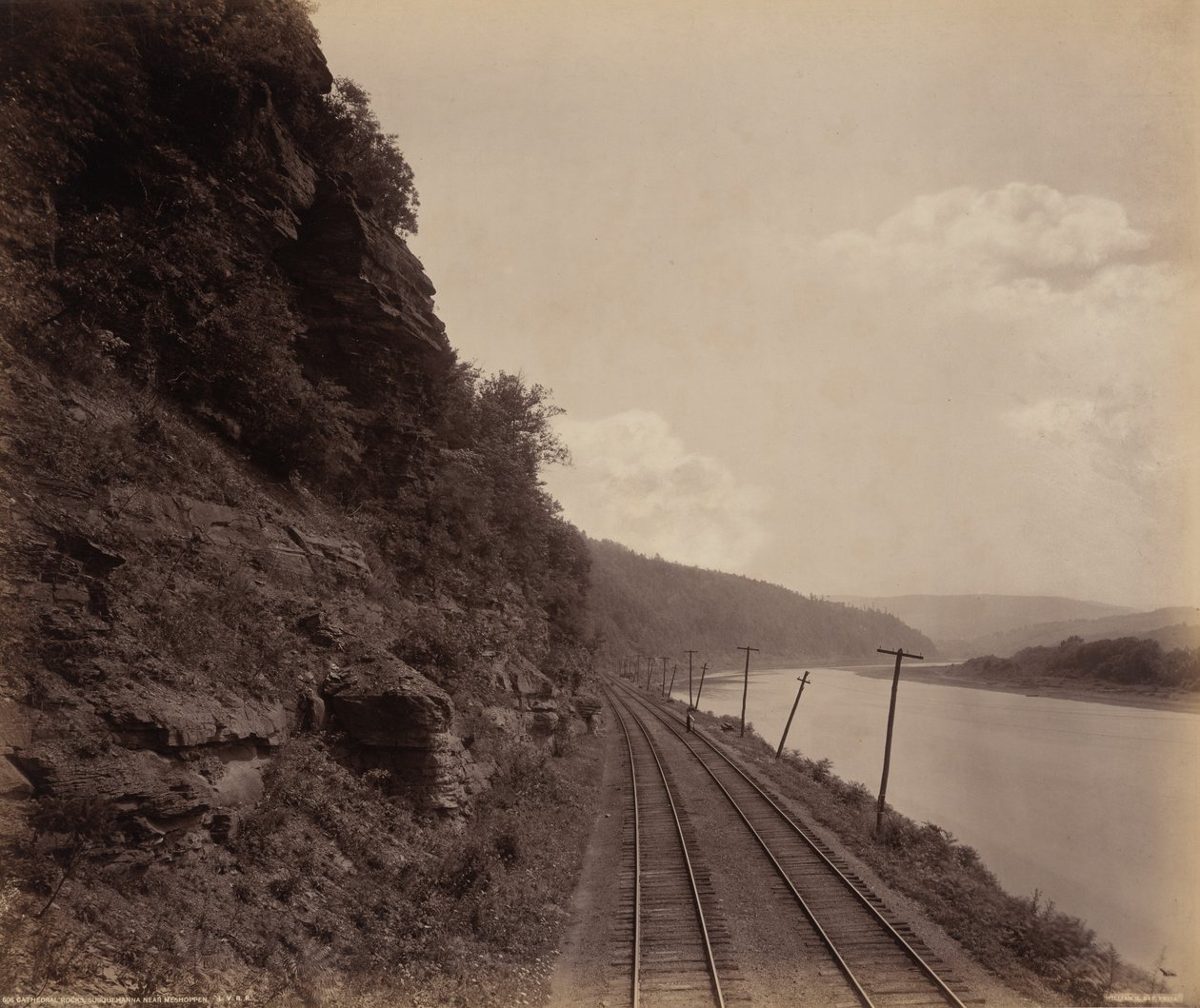Kathedralenfelsen, Susquehanna in der Nähe von Meshoppen, ca. 1895 von William Herman Rau