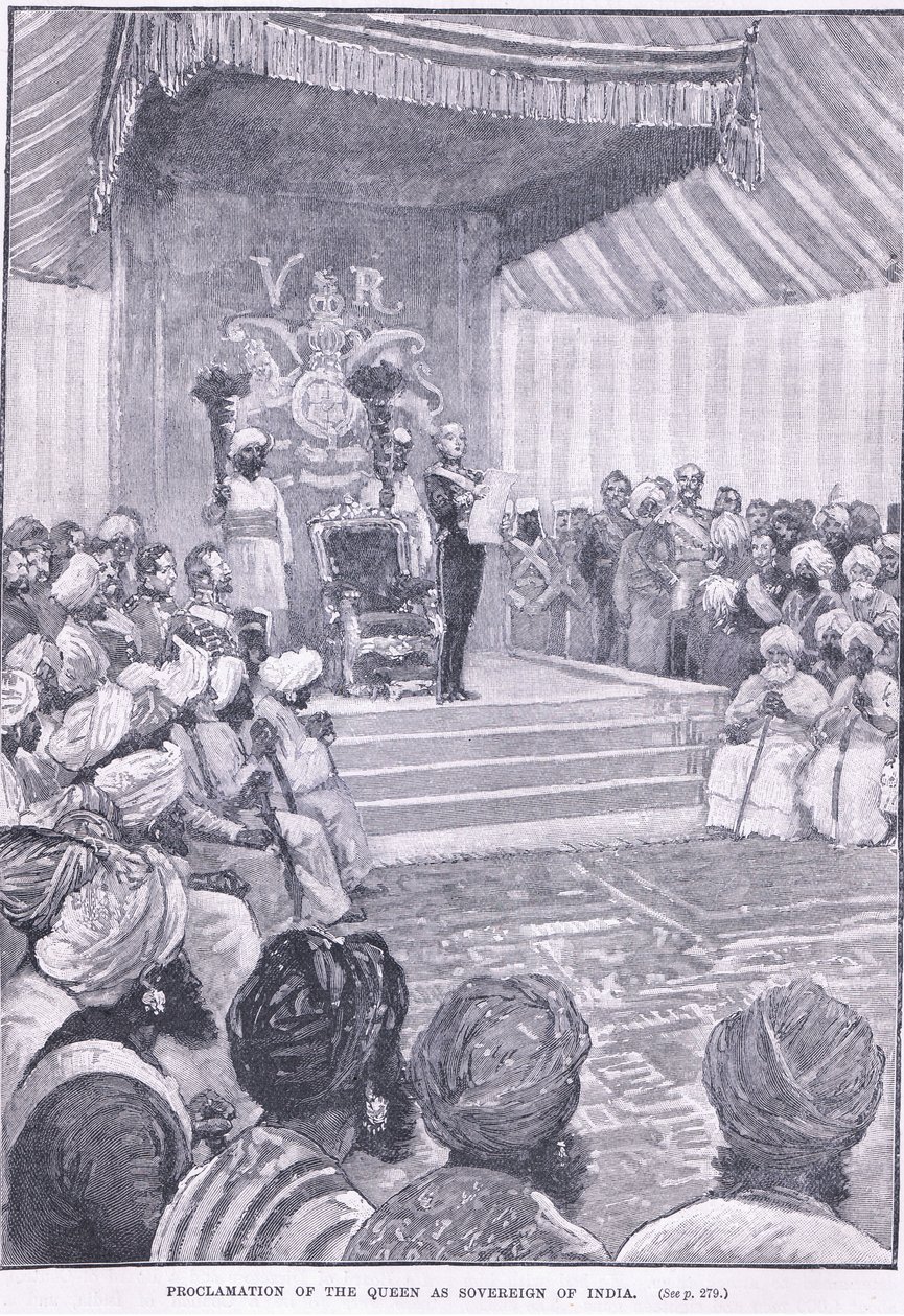 Proklamation der Königin als Herrscherin von Indien 1858 n. Chr. von William Heysham Overend