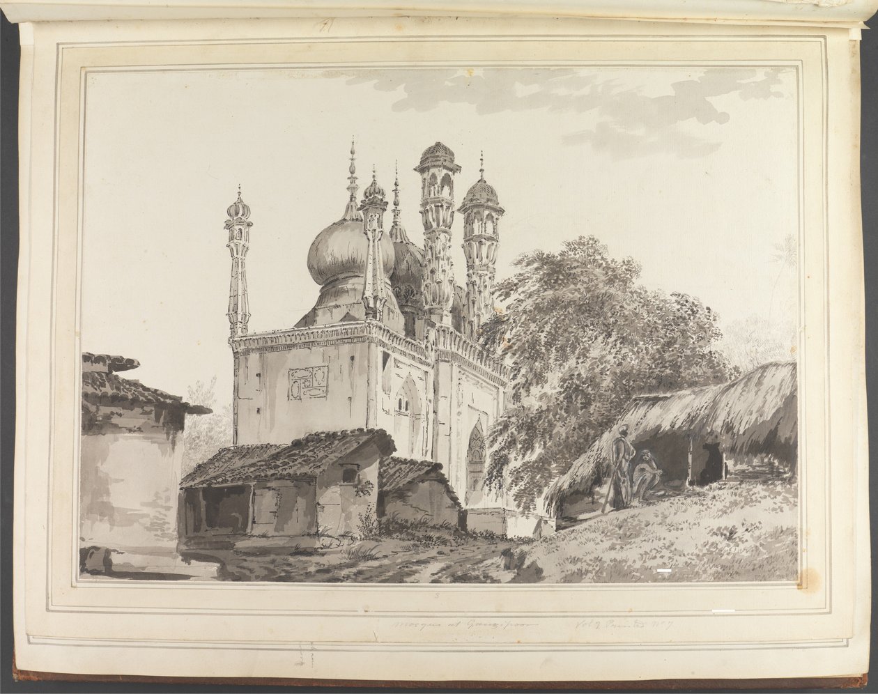 Eine Moschee in Gazipoor [Ghazipur] von William Hodges