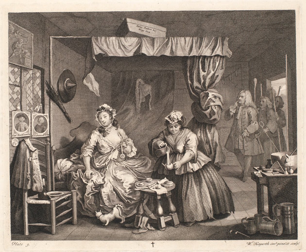 Der Lebensweg einer Dirne von William Hogarth: Kunstdruck