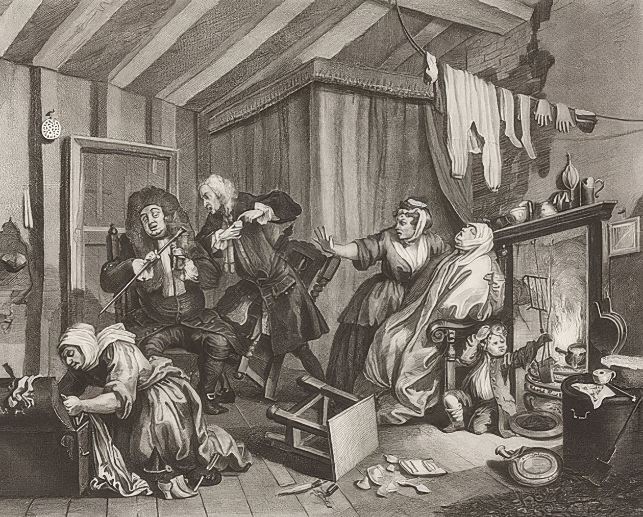 Der Weg einer Dirne. Blatt 5: Der Tod von William Hogarth
