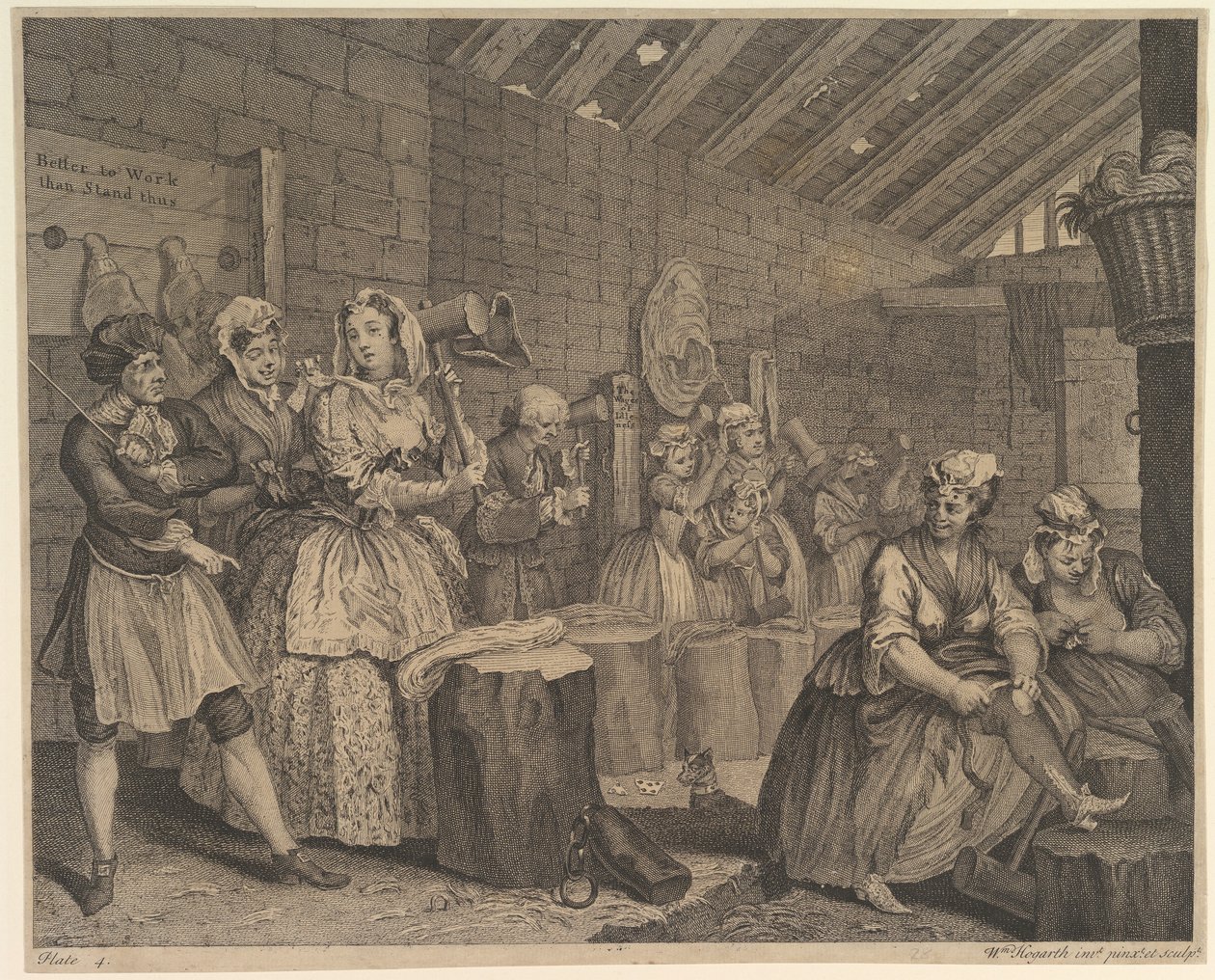 Der Lebensweg einer Dirne, Platte 4 von William Hogarth