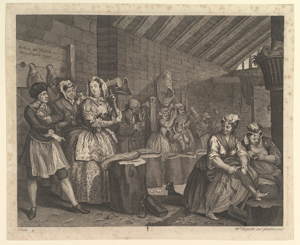 Der Lebensweg einer Dirne, Platte 4 von William Hogarth