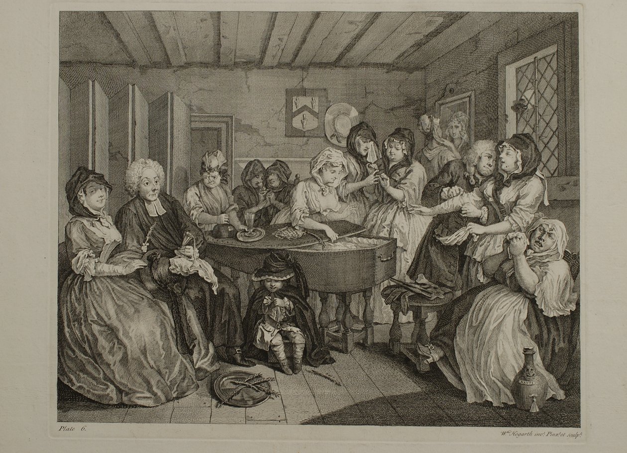 Der Lebensweg einer Dirne: Tafel 6 von William Hogarth