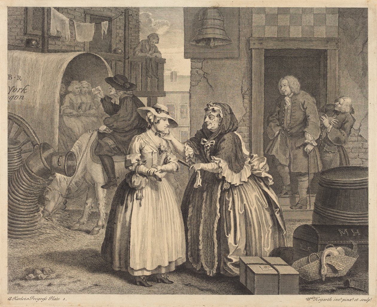 Der Lebensweg einer Dirne: Tafel 1 von William Hogarth