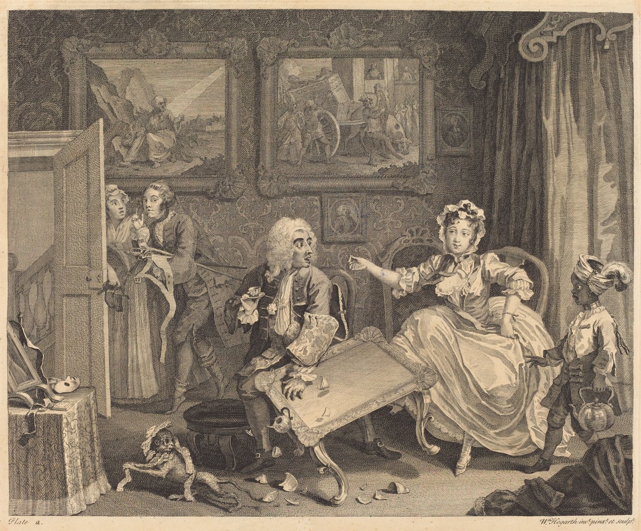 Der Lebensweg einer Dirne: Tafel 2 von William Hogarth