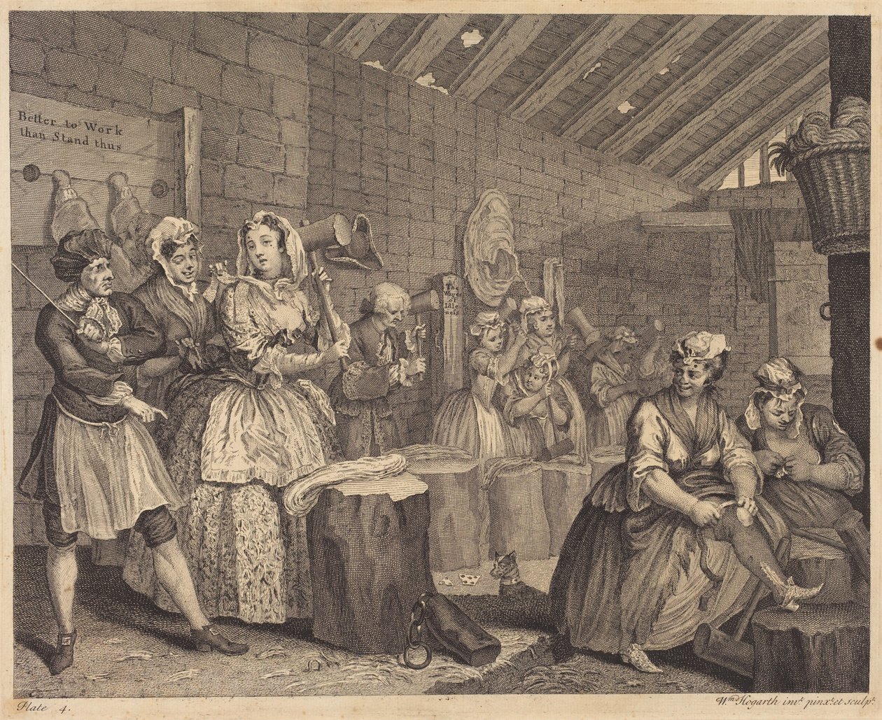 Der Lebensweg einer Dirne: pl.4 von William Hogarth