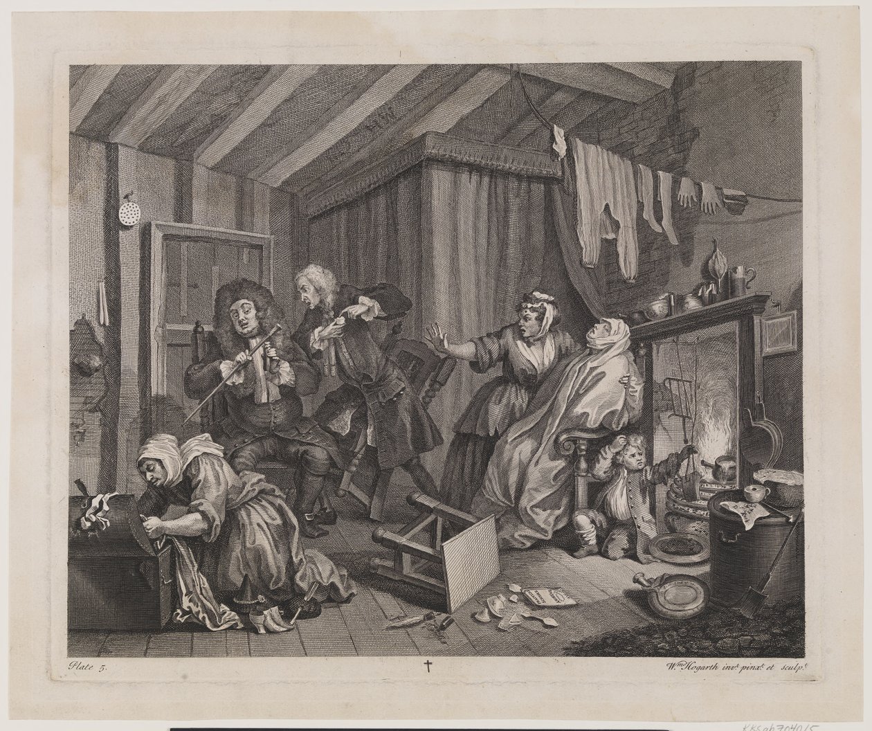 Der Lebensweg einer Dirne, Platte 5 von William Hogarth