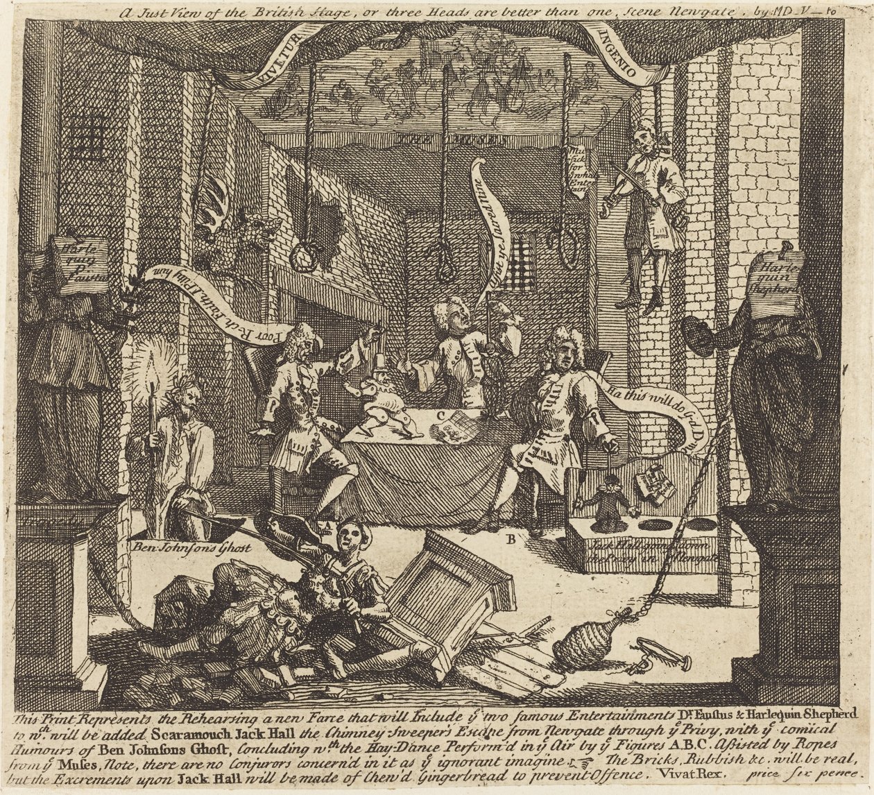 Eine gerechte Sicht auf die britische Bühne von William Hogarth