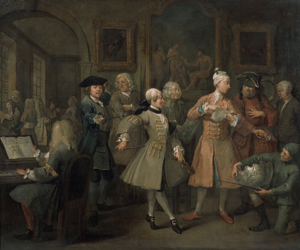 Der Lebenswandel eines Wüstlings II: Der Empfang des Wüstlings, 1733 von William Hogarth