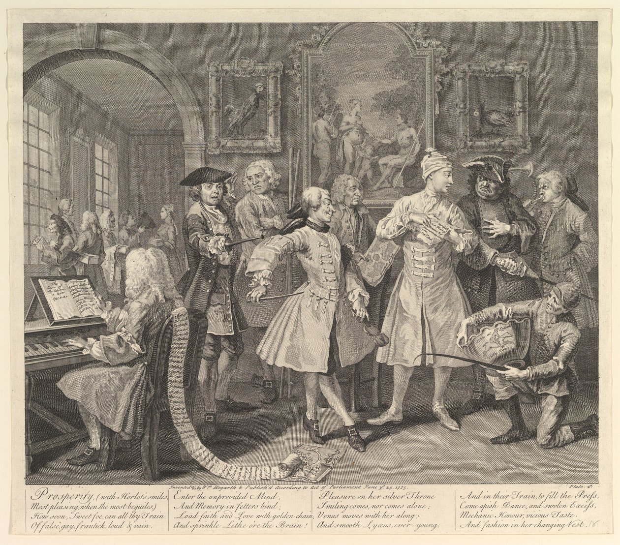 Der Lebenslauf eines Wüstlings, Platte 2, 25. Juni 1735 von William Hogarth